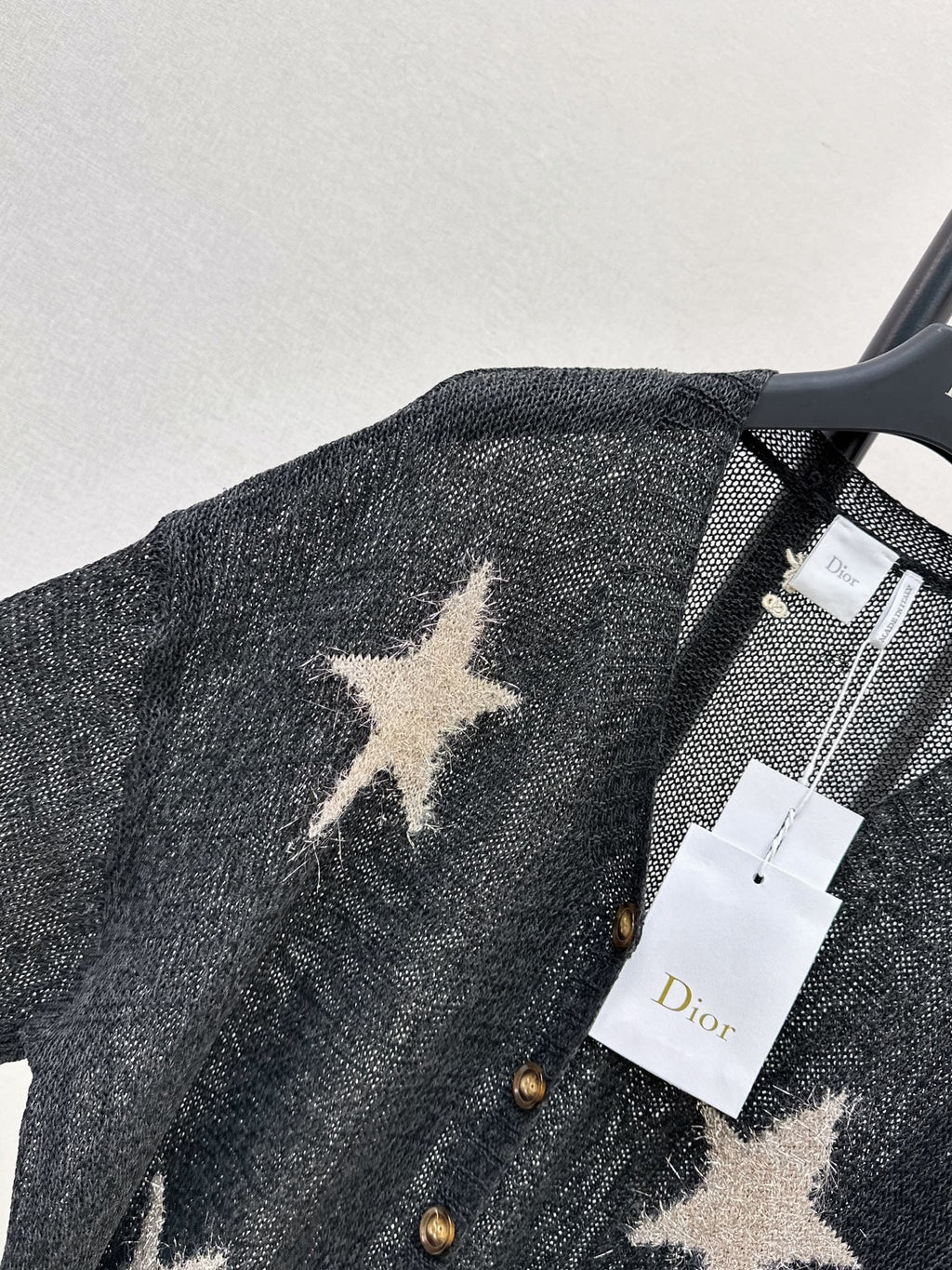 26FW New V-neck Cardigan with Jacquard Star Pattern 🤍