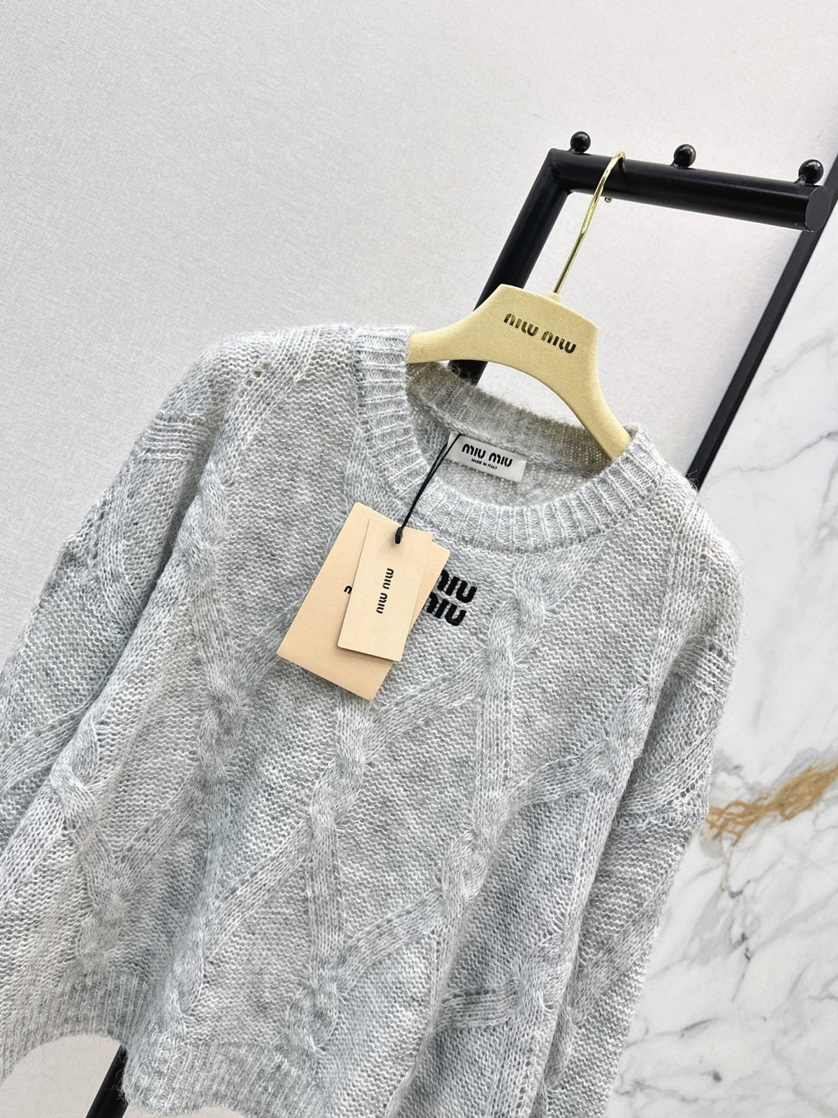 26FW New Logo Letter Embroidery Crewneck Sweater 🩶