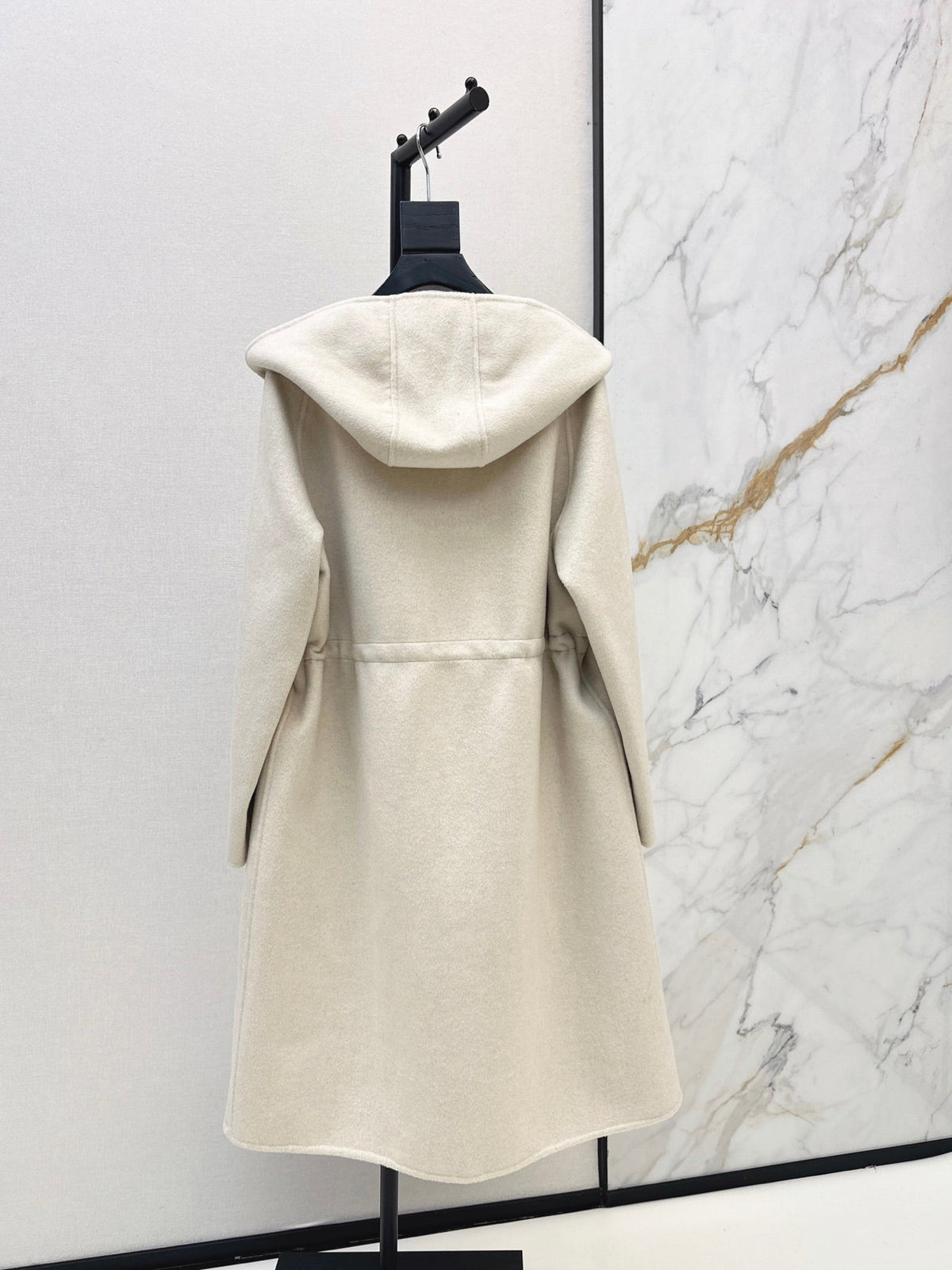 26FW New Reversible Cashmere Long Hooded Coat with Drawstring Waist 🖤