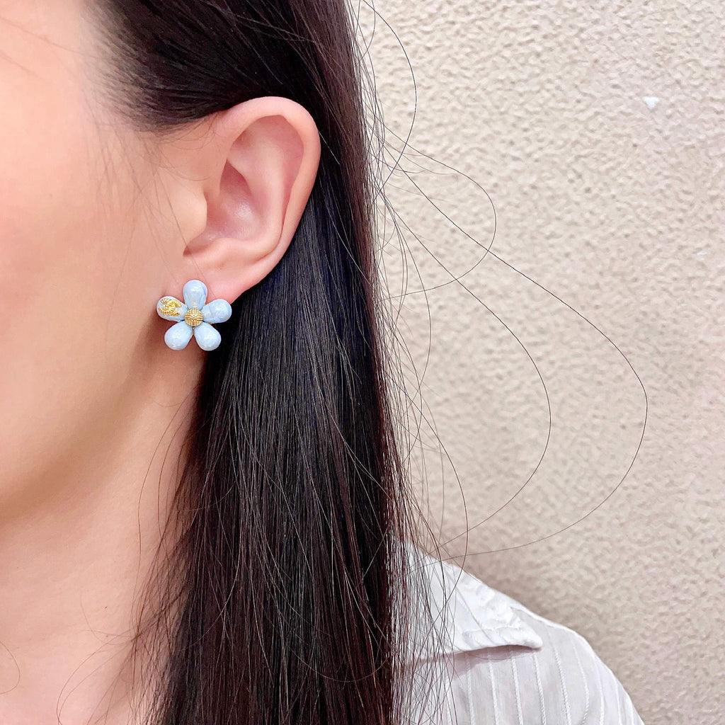 26FW New Double-C Floral Stud Earrings