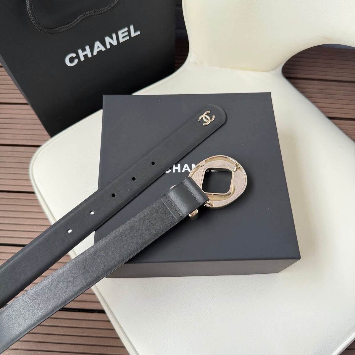 26FW New Double-C Top-Grain Cowhide Belt 30mm