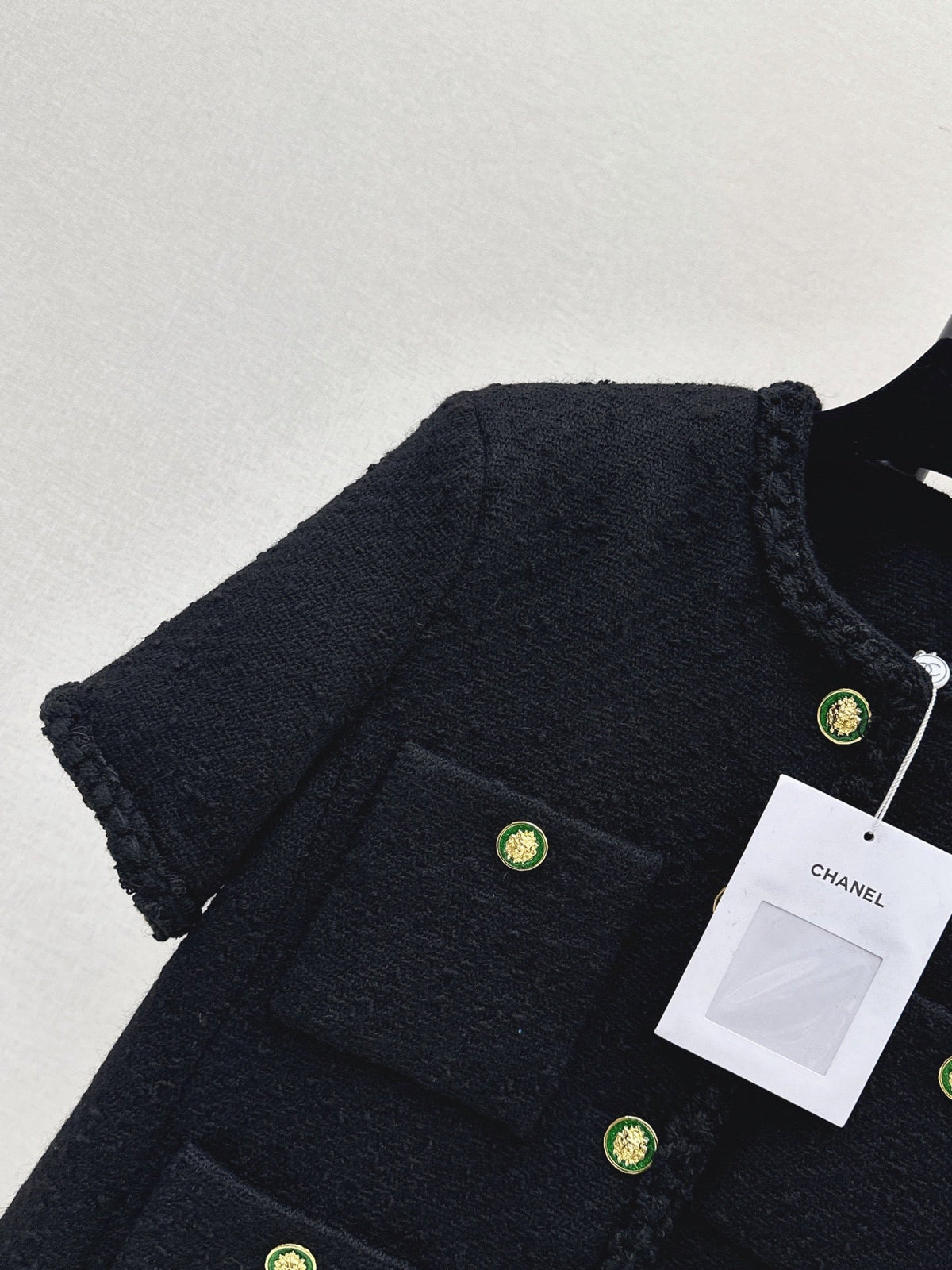 26FW New Knit Crew-Neck Short-Sleeve Jacket with Four Pockets 🖤