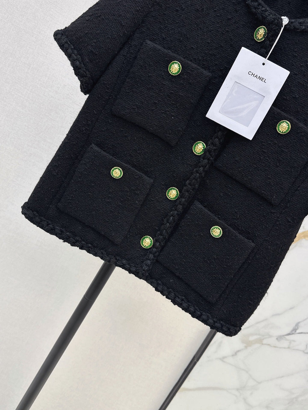 26FW New Knit Crew-Neck Short-Sleeve Jacket with Four Pockets 🖤