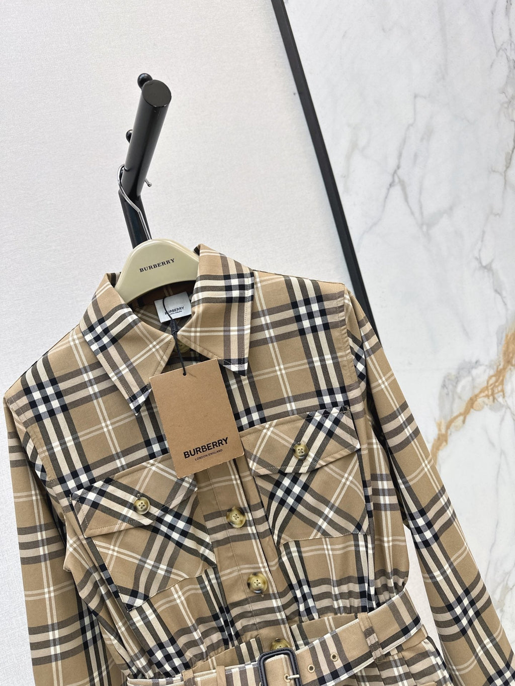 26FW New Classic Plaid Long-Sleeve Dress 🤎