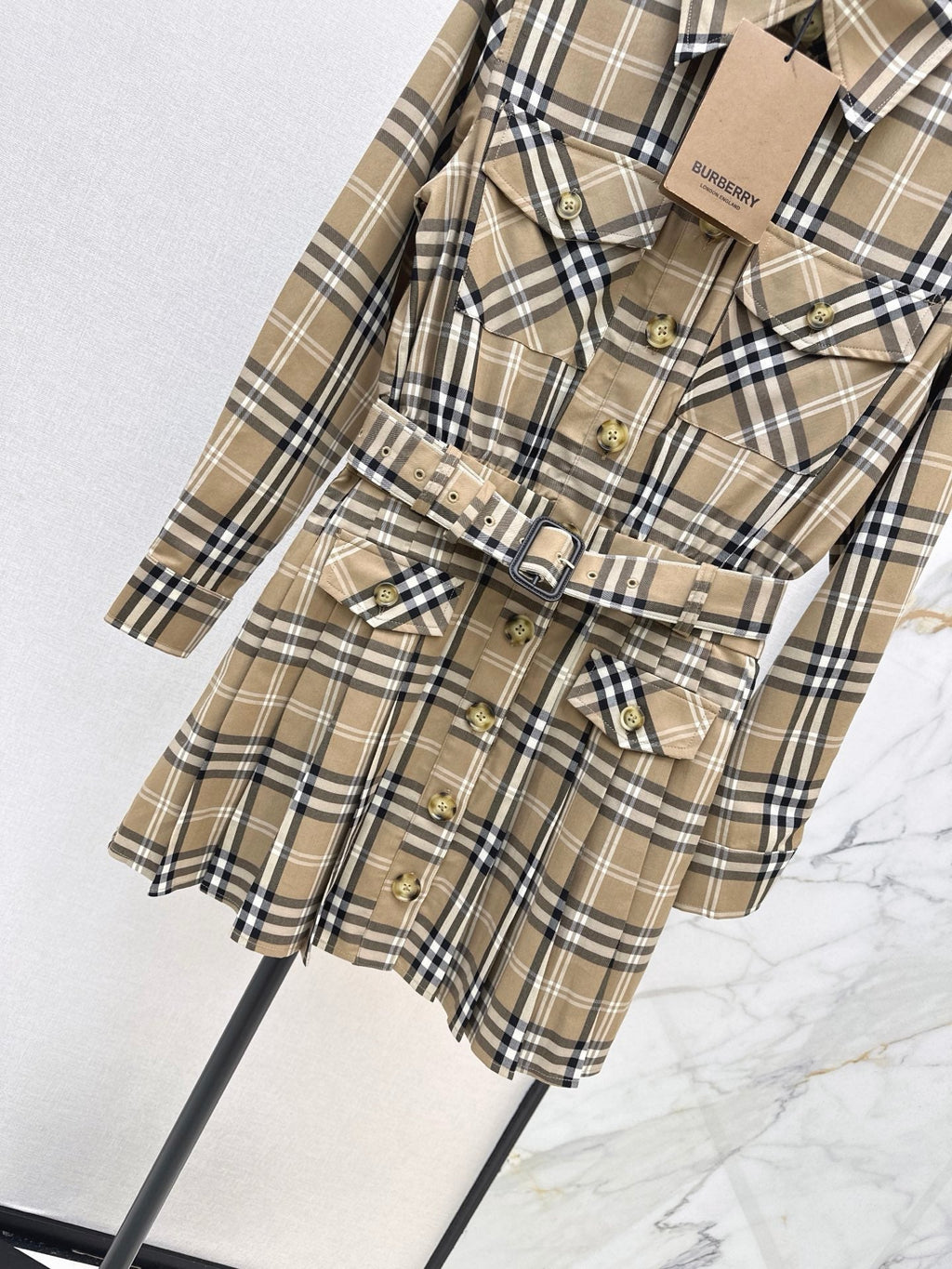 26FW New Classic Plaid Long-Sleeve Dress 🤎