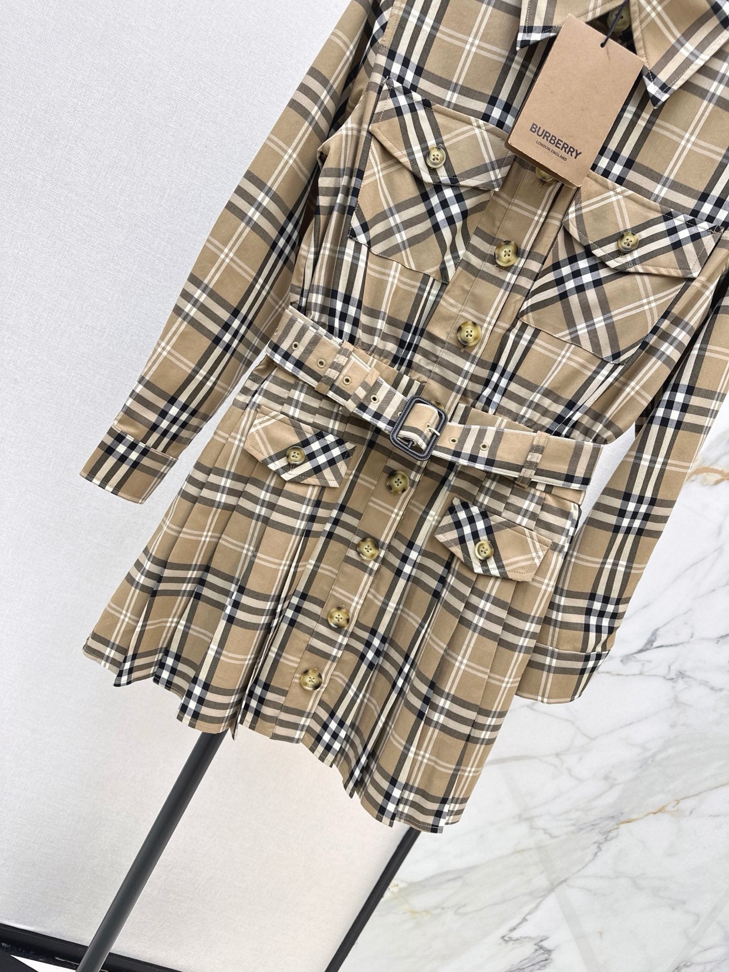26FW New Classic Plaid Long-Sleeve Dress 🤎