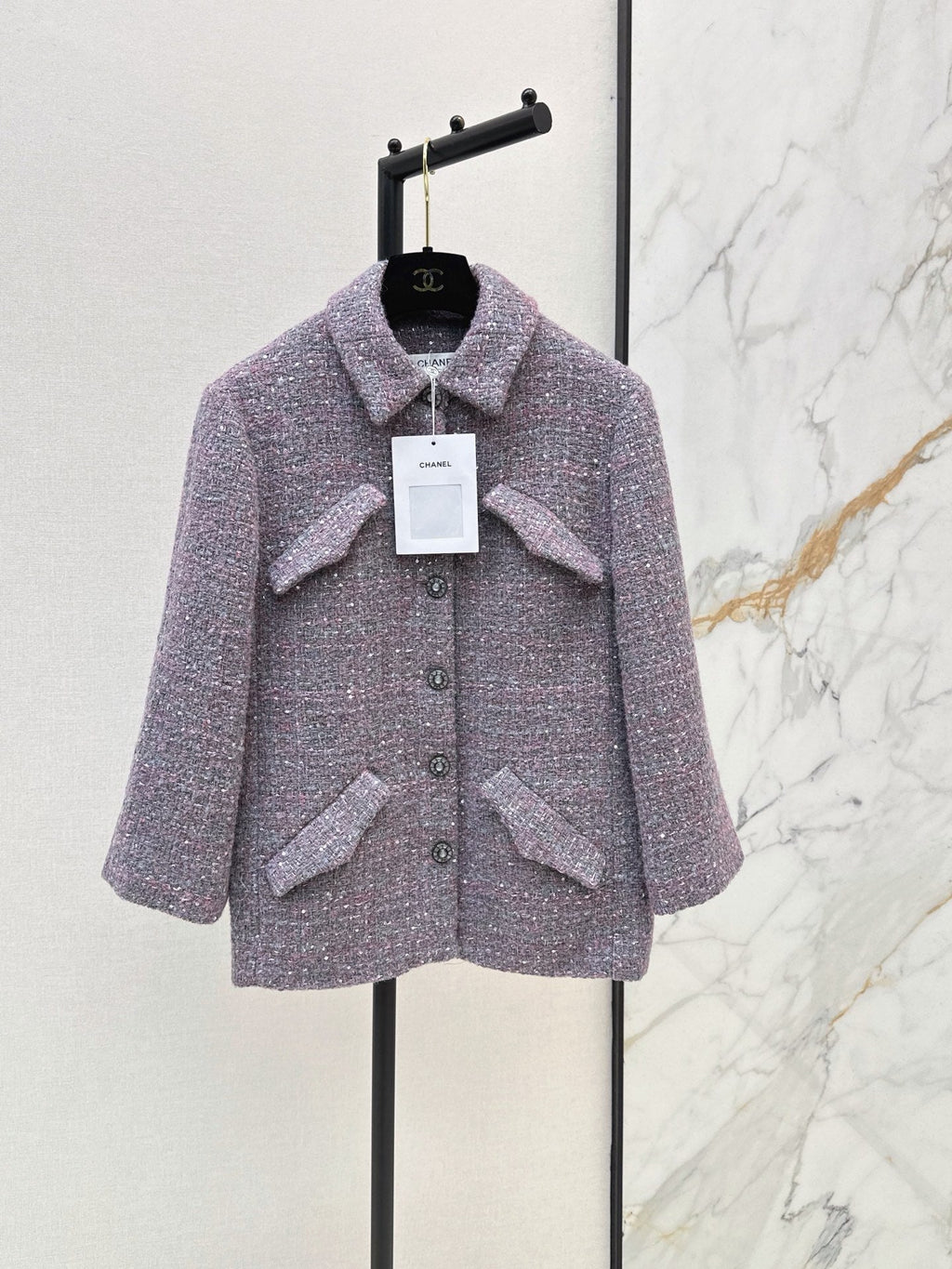 🔥Highest Quality🔥26FW New Mid-Length Lapel Knit Jacket 💜