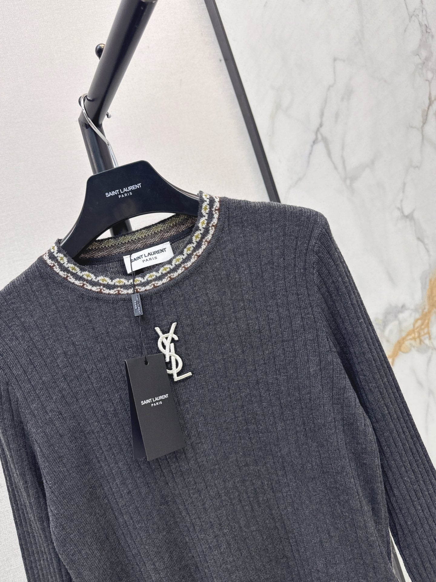 26FW New Slim-Fit Crew-Neck Knit Base Layer 🩶