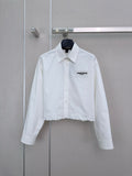 26FW New Cut-out Embroidered Long-Sleeve Shirt with Collar