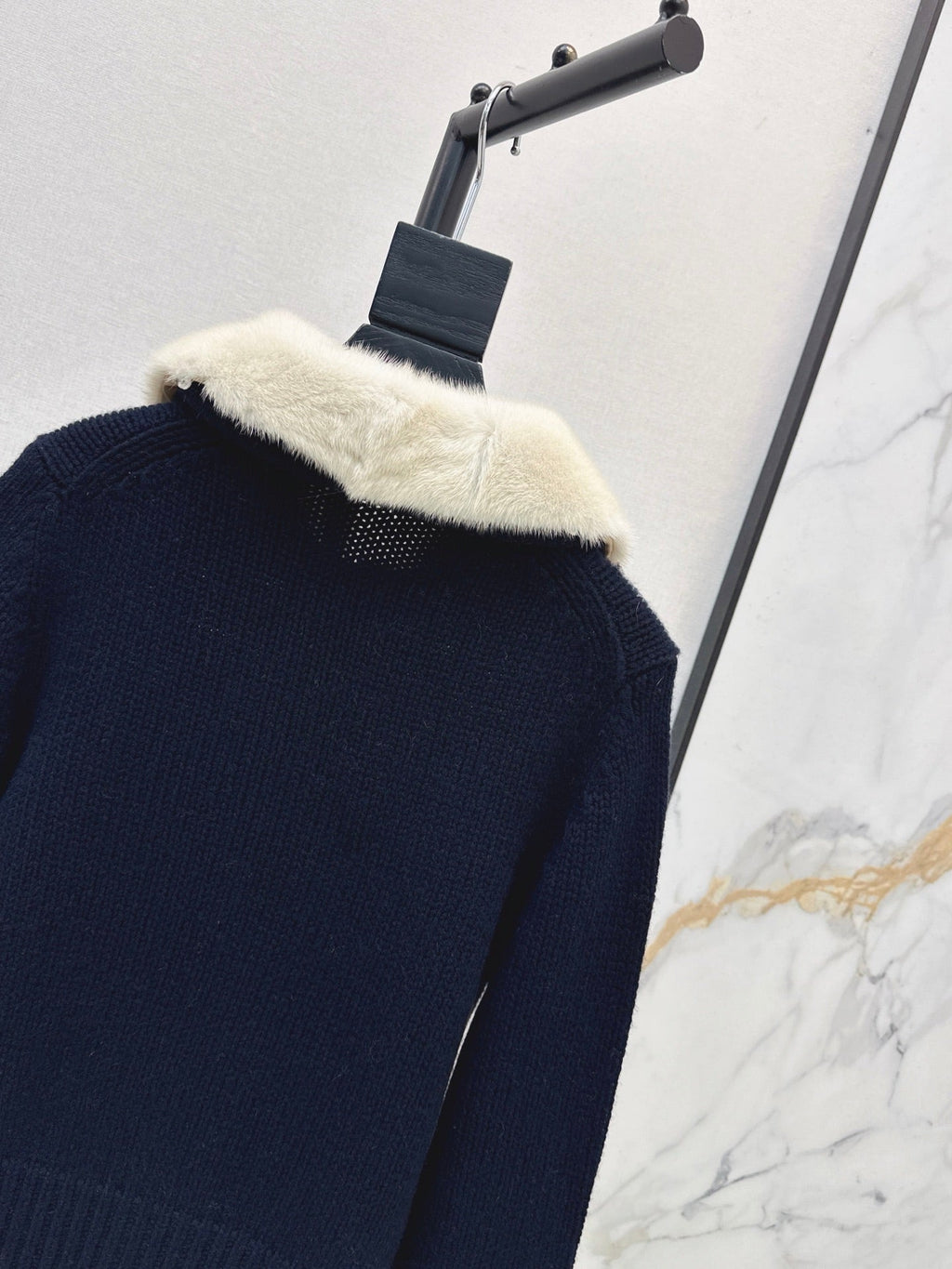 🔥Highest Quality🔥26FW New Cashmere Cardigan with Detachable Mink Collar 🖤