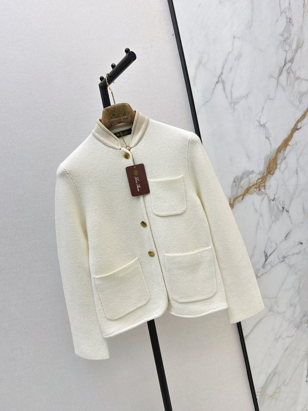 🔥Highest Quality🔥26FW New: Custom-design knit jacket featuring a blend of cashmere and suede 🤎