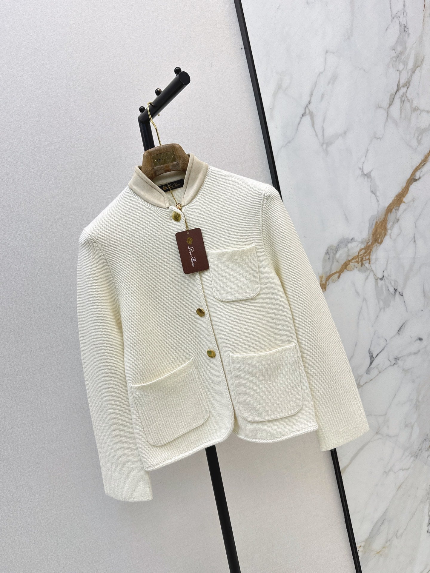 🔥Highest Quality🔥26FW New: Custom-design knit jacket featuring a blend of cashmere and suede 🤎