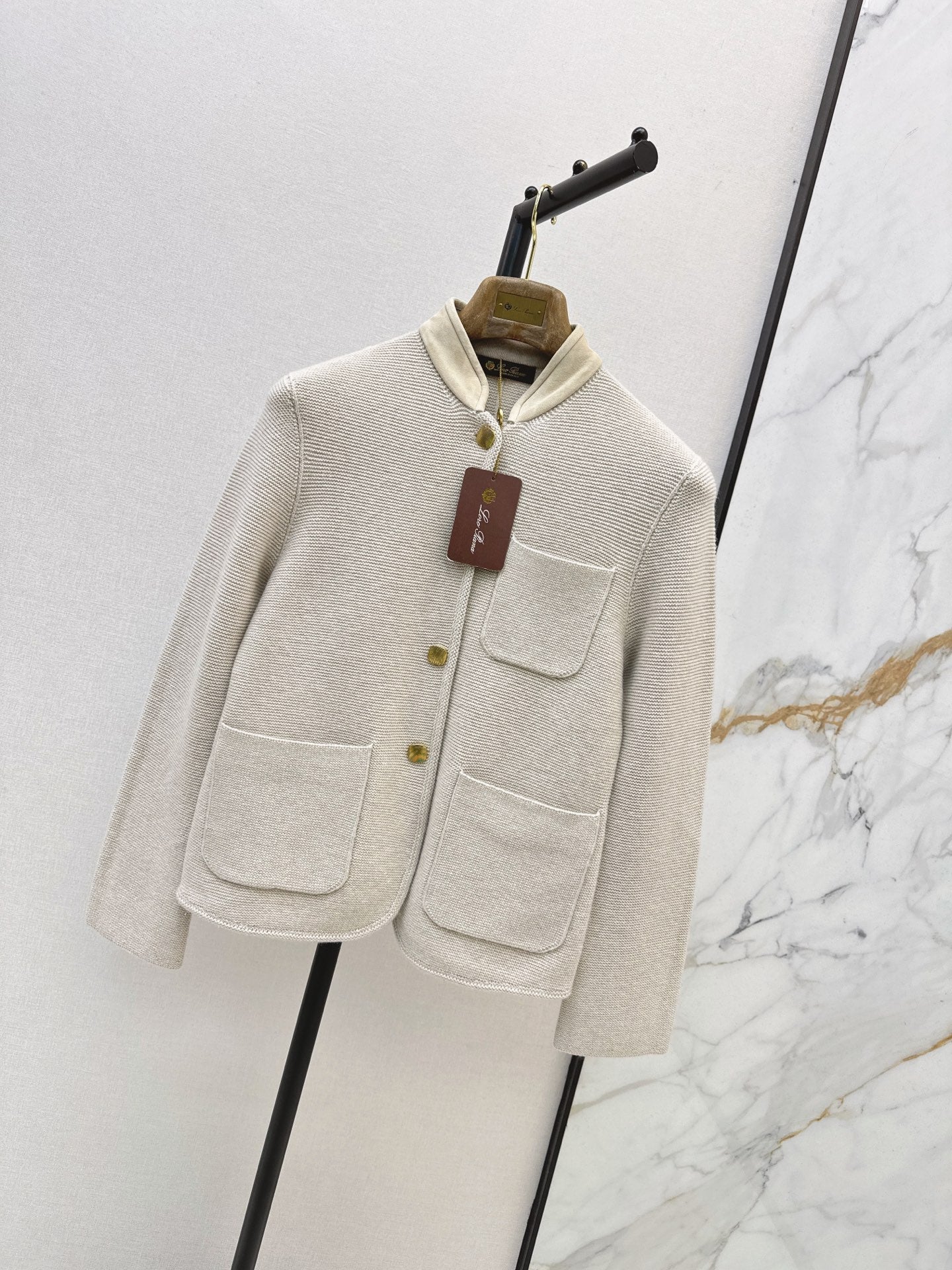 🔥Highest Quality🔥26FW New: Custom-design knit jacket featuring a blend of cashmere and suede 🤎
