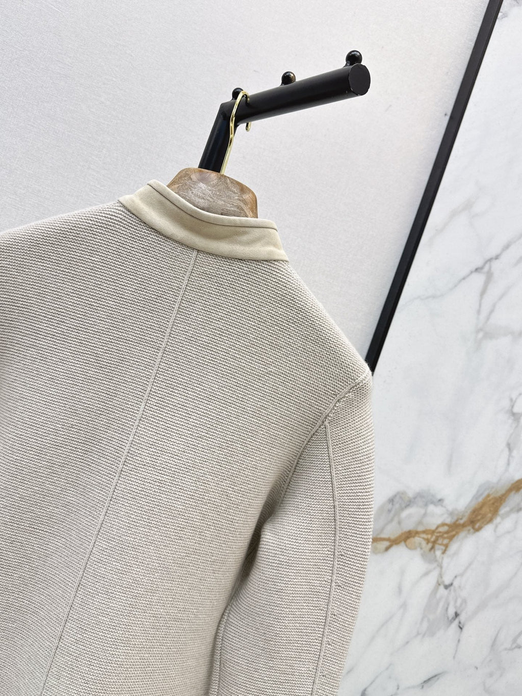 🔥Highest Quality🔥26FW New: Custom-design knit jacket featuring a blend of cashmere and suede 🤎